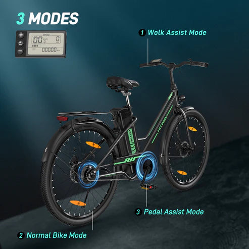 EBike with Removable Battery and Foldable Saddle