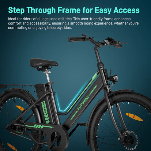 EBike with Removable Battery and Foldable Saddle