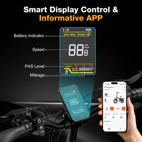 Fat Tire and Suspension Fork Folding Electric Bike