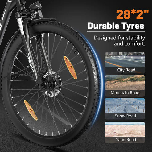 Electric Bike, Removable Battery and Anti-theft Lock