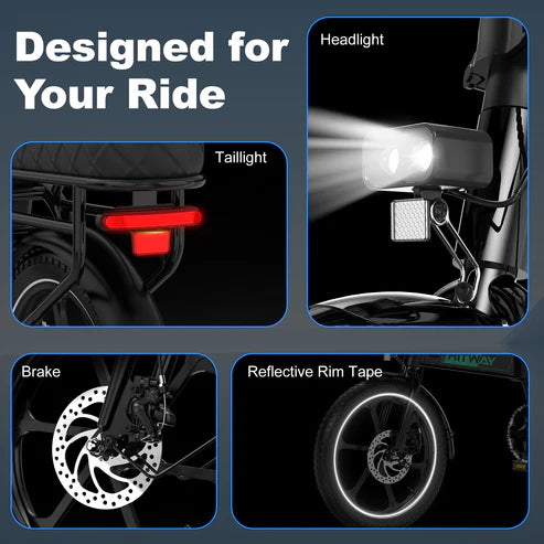 Powerful Motor, Smooth Ride Folding Electric Bike